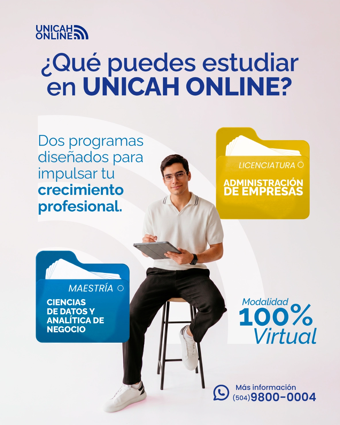 Arte promocional de UNICAH Online